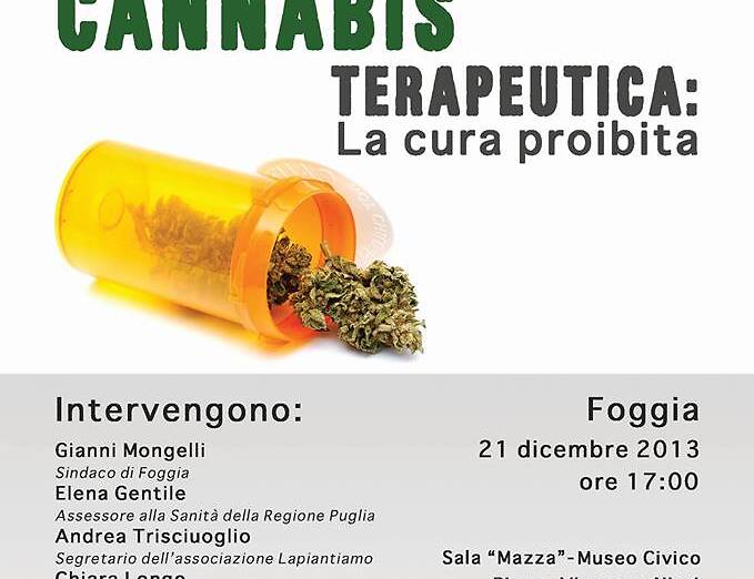 &quot;Cannabis terapeutica, la cura proibita&quot;: convegno a Foggia il 21 dicembre