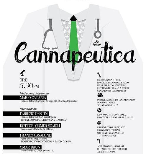 Cannapeutica: il 30 gennaio da Sir Canapa gli esperti raccontano la cannabis terapeutica