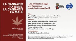 Proposta legge cannabis terapeutica Manconi